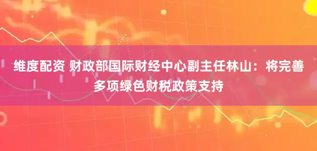 维度配资 财政部国际财经中心副主任林山：将完善多项绿色财税政策支持